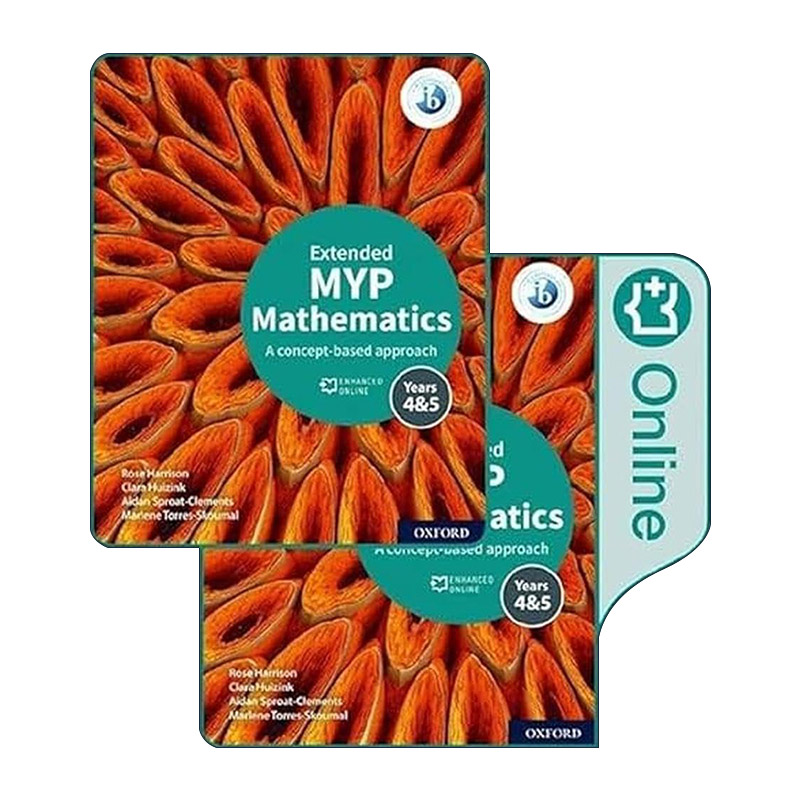英文原版 IB MYP Mathematics 4 & 5 Extended Print And Enhanced Online Course Book Pack 牛津IB国际文凭中学教材 数学4&5 - 实物图