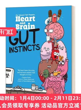 英文原版 Heart and Brain Gut Instincts An Awkward Yeti Collection 我身体里的恶作剧 肠道无难事 英文版 进口英语原版书籍