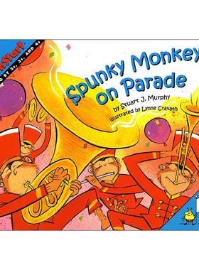数学启蒙绘本2级 英文原版 Mathstart Level 2 Spunky Monkeys on Parade 英文版 进口英语原版书籍