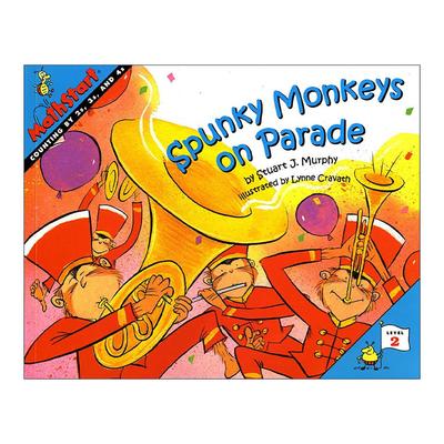 数学启蒙绘本2级 英文原版 Mathstart Level 2 Spunky Monkeys on Parade 英文版 进口英语原版书籍