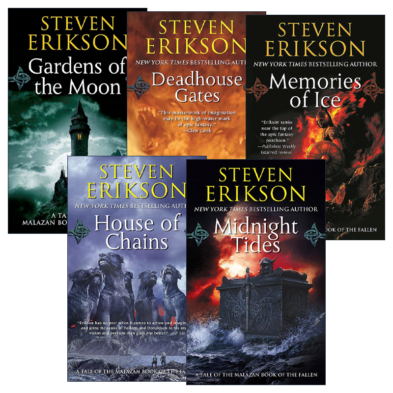 玛拉兹英灵录1-5册 英文原版 Malazan Book of the Fallen 史蒂芬埃里克森 史诗奇幻小说 英文版 进口英语原版书籍