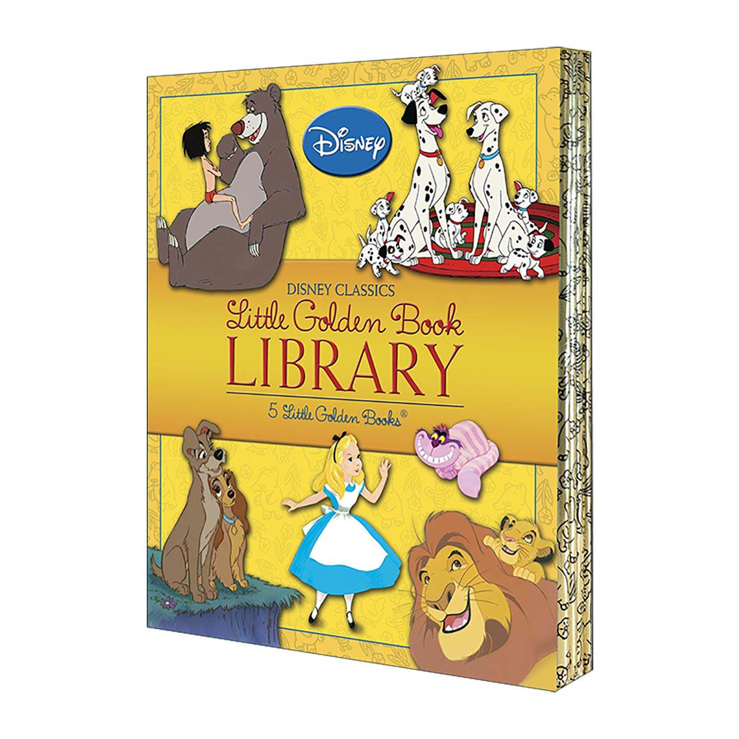 英文原版 Disney Classics Little Golden Book Library 迪士尼经典故事 5册盒装套装 兰登书屋精装小金书 小姐与流浪汉 101斑点狗