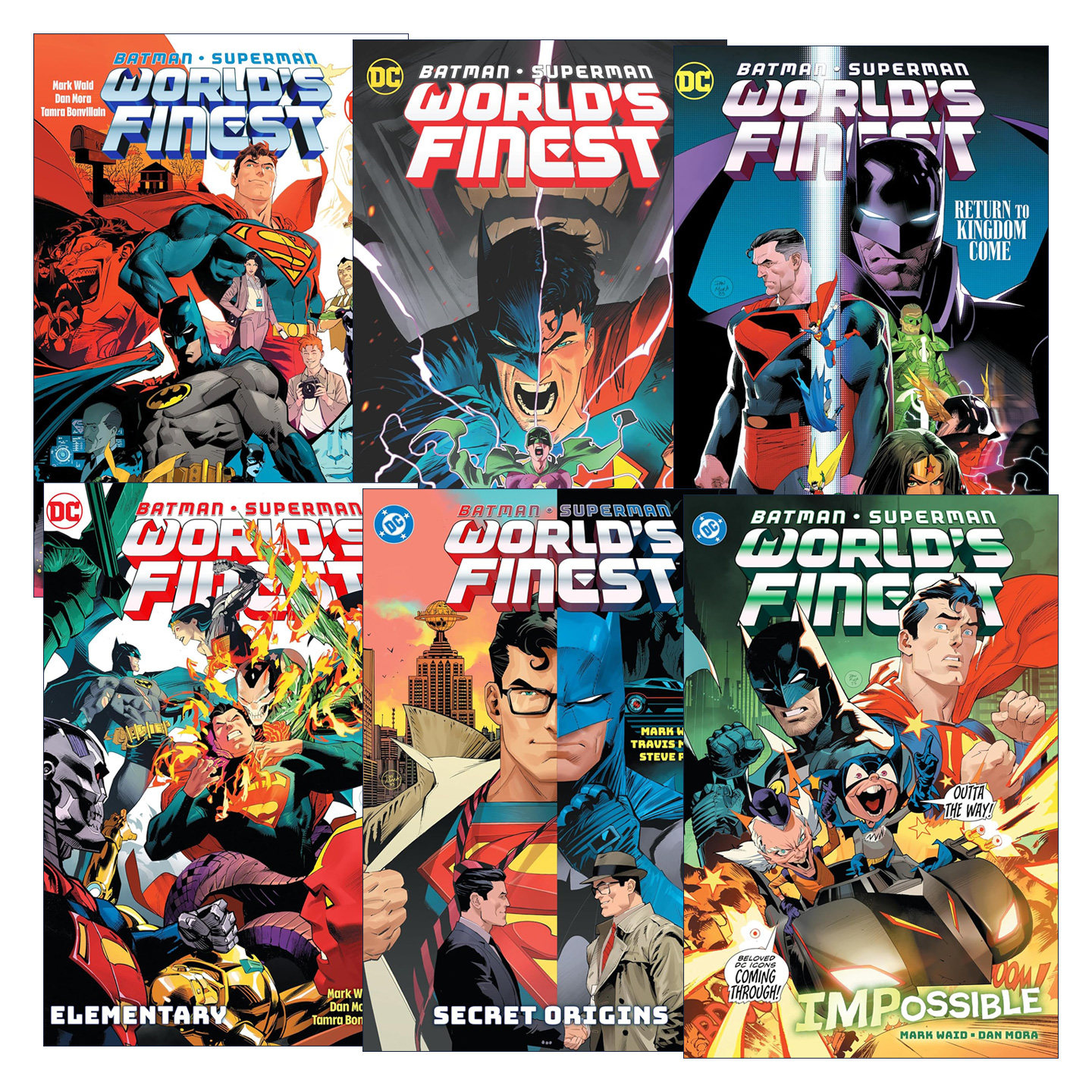 英文原版 Batman/Superman World's Finest 蝙蝠侠 超人 世界至佳拍档系列6册 DC漫画 马克·怀德 英文版 进口英语原版书籍