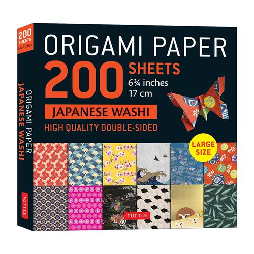 日本和纸折纸 200张 英文原版 Origami Paper 200 sheet Japanese Washi Patterns 6 3/4