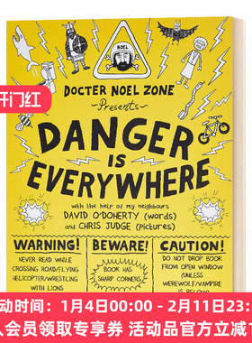 华研原版 胆小鬼日记1 英文原版 Danger Is Everywhere A Handbook for Avoiding Danger 危险无处不在 避免危险的手册英文版