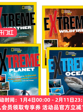 英文原版 National Geographic Kids - Extreme 极端系列4册 国家地理儿童 国家地理青少年科学与自然 英文版 进口英语原版书籍