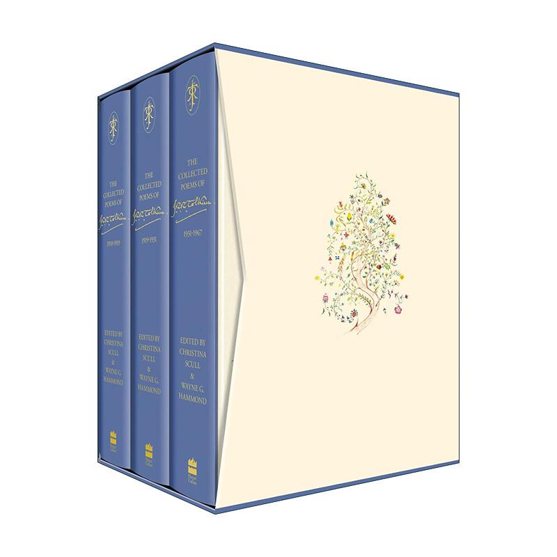 英文原版 The Collected Poems of J. R. R. Tolkien 托尔金诗歌集 三册精装礼盒装 英文版 进口英语原版书籍