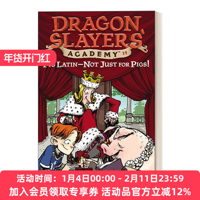 英文原版 Dragon Slayers' Academy 14 Pig Latin--Not Just for Pigs! 从前有条喷火龙14 英文版 进口英语原版书籍