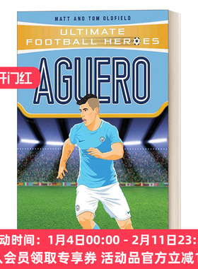 英文原版 Aguero Ultimate Football Heroes 超级足球明星人物传记 阿奎罗 章节书 青少年课外读物 英文版 进口英语原版书籍
