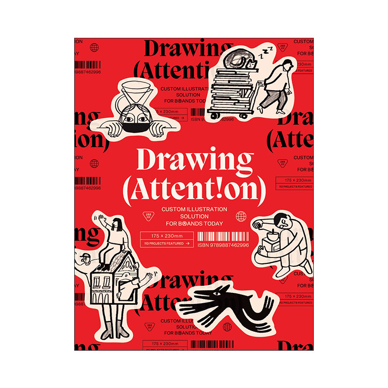 英文原版 Drawing Attention 吸引眼球 当今品牌的定制插图方案 英文版 进口英语原版书籍
