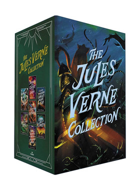 英文原版 The Jules Verne Collection 儒勒·凡尔纳7册盒装 新封面 含地心游记 八十天环游地球 天涯历险记 海底两万里 神秘岛