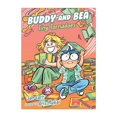 英文原版 Tiny Tornadoes Buddy and Bea 02 巴迪与贝系列2 小龙卷风 儿童搞笑校园章节儿童故事书 Jan Carr 进口英语原版书籍