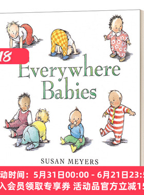英文原版 Everywhere Babies 到处是婴儿 纸板书 英文版 进口英语原版书籍