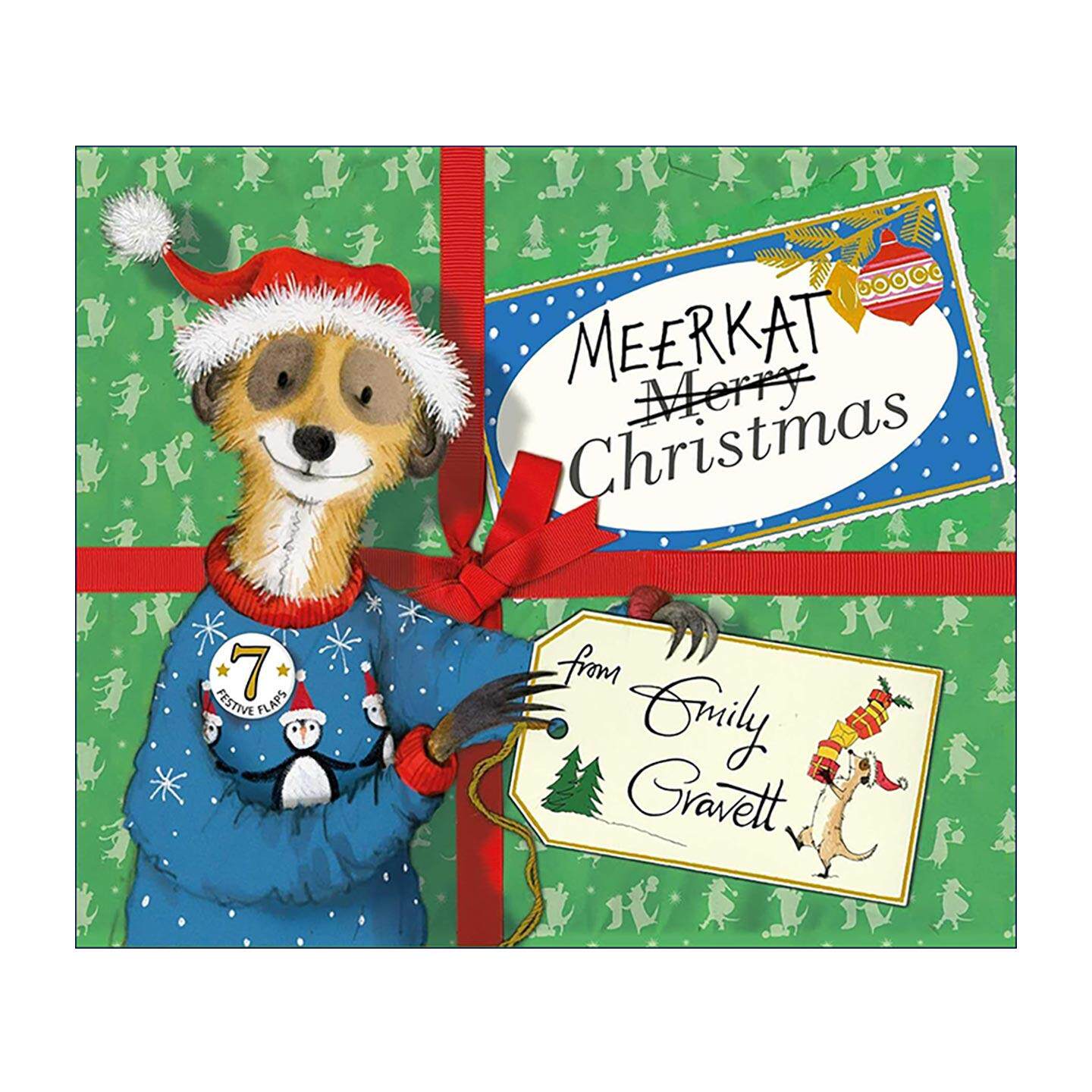 英文原版 Meerkat Christmas 獴哥的圣诞节 精装绘本 Emily Gravett 英文版 进口英语原版书籍