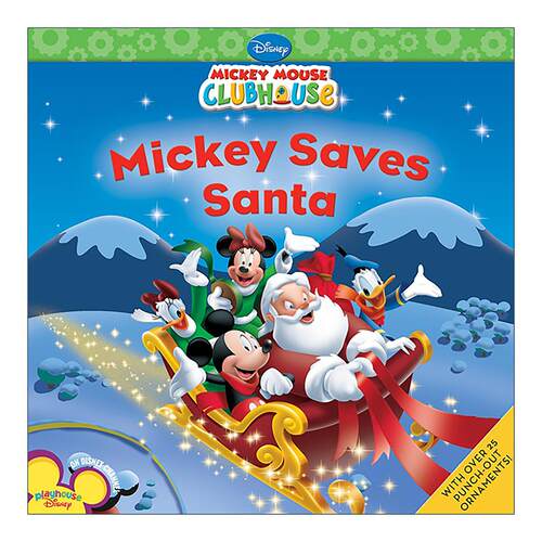 英文原版 Mickey Saves Santa 米奇救了圣诞老人 迪士尼米老鼠俱乐部系列 儿童绘本活动书 英文版 进口英语原版书籍