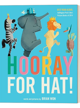 英文原版绘本 Hooray for Hat 帽子万岁 大开绘本 英文版 进口英语原版书籍