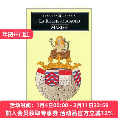 道德警句集  英文原版 Maxims (Penguin Classics) La Rochefoucauld拉罗什福科 企鹅经典 英文版 进口英语原版书籍