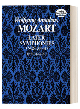 英文原版 Later Symphonies Nos. 35-41 in Full Score 莫扎特晚期交响乐 全谱 英文版 进口英语原版书籍