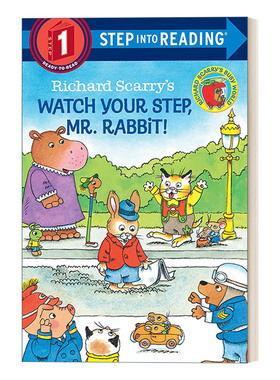 英文原版 Step into Reading 1 -Richard Scarry's Watch Your Step  Mr. Rabbit!兔子先生 请看路 英文版 进口英语原版书籍