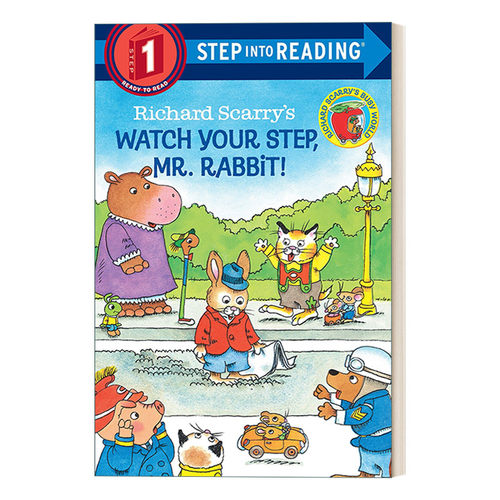 英文原版 Step into Reading 1 -Richard Scarry's Watch Your Step  Mr. Rabbit!兔子先生 请看路 英文版 进口英语原版书籍
