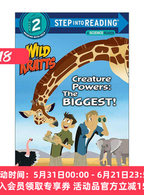 英文原版 Step into Reading 2 Creature Powers The Biggest Wild Kratts 动物兄弟 强大的生物力量 兰登经典分级读物 英文版
