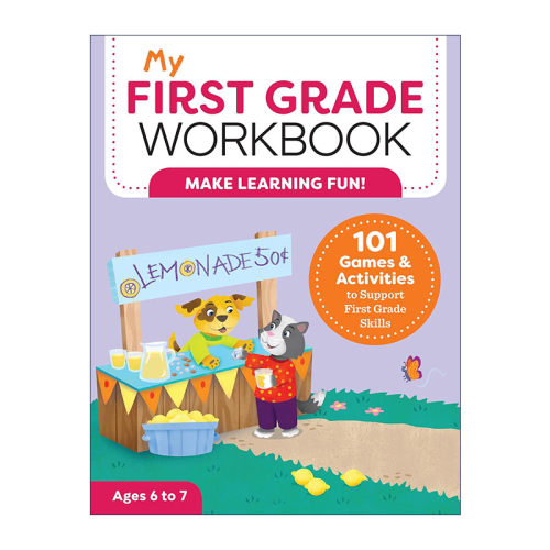 英文原版 My First Grade Workbook 我的一年级练习册 101个活动 儿童STEM教育 填字游戏 密码谜题 英文版 进口英语原版书籍