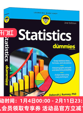 英文原版 Statistics for Dummies 统计学入门 第2版 英文版 进口英语原版书籍