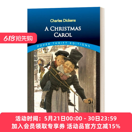 英文原版小说 A Christmas Carol 圣诞颂歌 Dover Thrift Editions 英文版 进口英语原版书籍