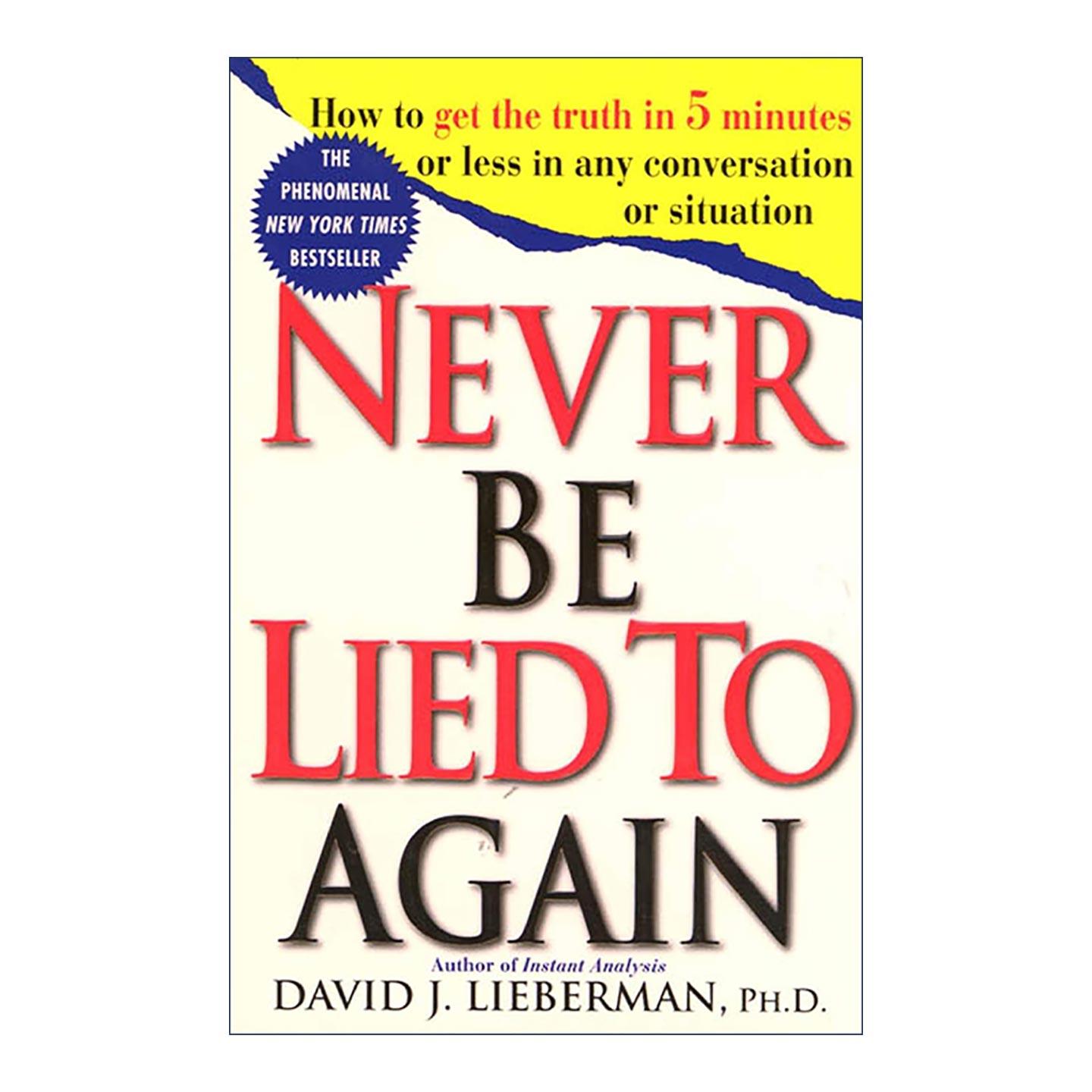 英文原版 Never Be Lied to Again 看谁在说谎 5分钟内识破谎言 英文版 进口英语原版书籍