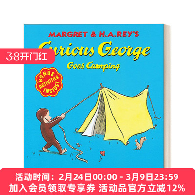 英文原版绘本 Curious George Goes Camping 好奇猴乔治去露营 英文版 进口英语原版书籍
