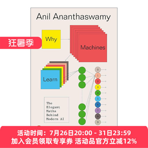 英文原版 Why Machines Learn 论机器学习 现代人工智能背后的优雅数学 Anil Ananthaswamy 英文版 进口英语原版书籍