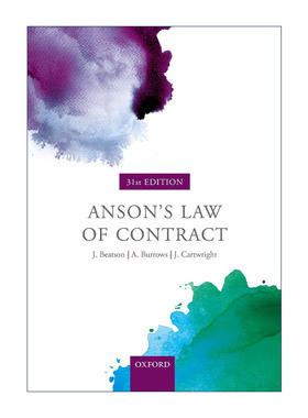 英文原版 Anson's Law of Contract 安森论合同法 第31版 英文版 进口英语原版书籍