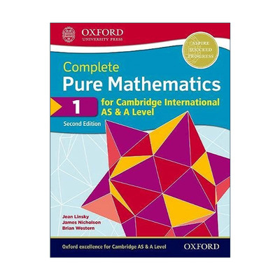 英文原版 Complete Pure Mathematics 1 For Cambridge International AS & A Level Student Book  纯数学学生用书1 第二版
