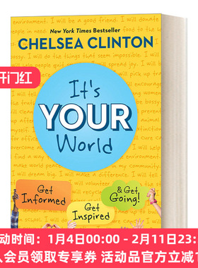 这是你的世界 英文原版 It's Your World 了解 启发和行动 克林顿之女切尔西Clinton Chelsea 青少年社会权益主题 英文版 进口书籍