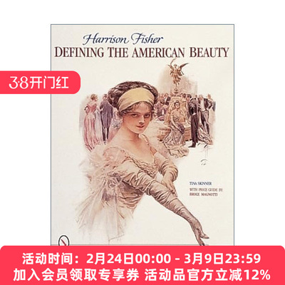 英文原版 Harrison Fisher 美国时尚插画艺术家哈里森·费舍尔作品集 定义美国丽人 Tina Skinner 英文版 进口英语原版书籍
