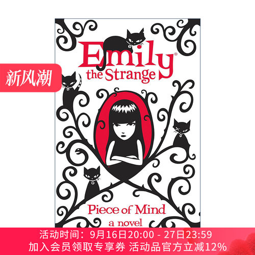 英文原版 Emily the Strange Piece of Mind 怪异的艾米莉 想法多多 美国经典漫画人物小说 儿童章节书 精装 进口英语原版书籍