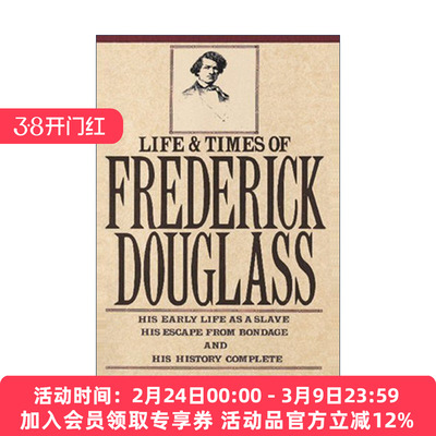 英文原版 Life and Times of Frederick Douglass 弗雷德里克·道格拉斯自传 生平与时代 美国废奴运动 英文版 进口英语原版书籍