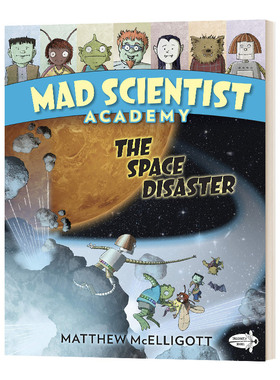 英文原版 Space Disaster 疯狂科学学院系列漫画3 悬疑探险 Mad Scientist Academy #3 儿童英语百科科普读物 英文版进口原版书籍