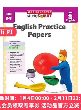 英文原版 Study Smart English Practice Papers Level 3 学乐聪明学习 英语练习册3级 英文版 进口英语原版书籍