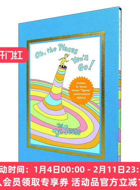 你要去的地方  英文原版 Oh the Places You'll Go! Deluxe Edition 豪华精装收藏版 Dr. Seuss苏斯博士 英文版 进口英语原版书籍