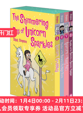 英文原版 The Shimmering Box of Unicorn Sparkles 菲比和她的独角兽系列漫画小说5-8 英文版 进口英语原版书籍