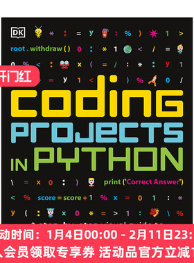 英文原版 Coding Projects in Python DK儿童Python程序编程图解指南 Carol Vorderman 英文版 进口英语原版书籍