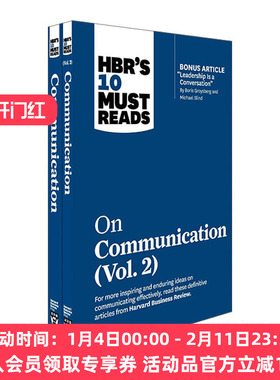 哈佛商业评论 英文原版 HBR's 10 Must Reads on Communication 2-Volume Collection 关于沟通的10本必读书目 两册套装 进口书籍
