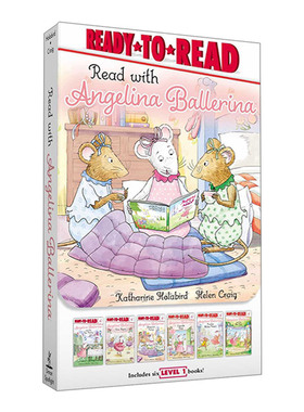 英文原版 Read with Angelina Ballerina 和芭蕾小精灵安吉莉娜一起阅读6本盒装Ready-to-Read准备阅读系列 英文版 进口英语书