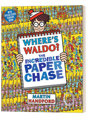 英文原版 Where's Waldo? The Incredible Paper Chase 沃尔多在哪里 不可思议的纸上追逐 儿童经典找找书 英文版 进口英语书籍