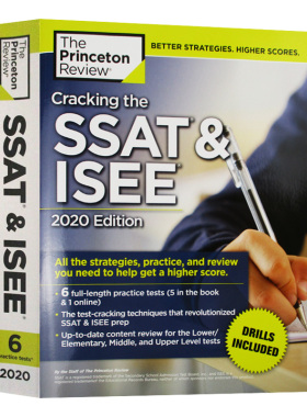 正版 普林斯顿 破解SSAT和ISEE考试2020新版英文原版 Cracking the SSAT ISEE Princeton Review 进口英语美国中学入学考试辅导书