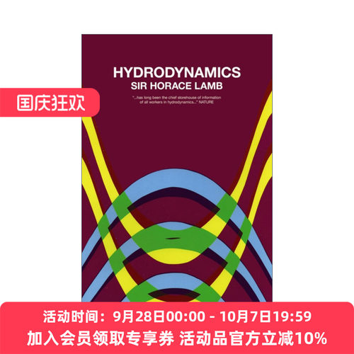 水动力学 英文原版 Hydrodynamics Dover Books on Physics Sir Horace Lamb 英文版 进口英语原版书籍
