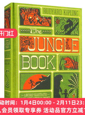 森林王子 英文原版绘本 The Jungle Book 奇幻森林 3D 手工立体书 丛林探险精美插图 英文版儿童英语启蒙 进口神奇趣味童话故事书