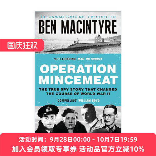 英文原版 Operation Mincemeat 绞肉行动 本·麦金泰尔 科林·费尔斯主演电影原著 英文版 进口英语原版书籍