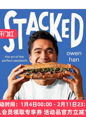 英文原版 Stacked 三明治制作食谱 精装 TikTok上的三明治之王Owen Han 英文版 进口英语原版书籍